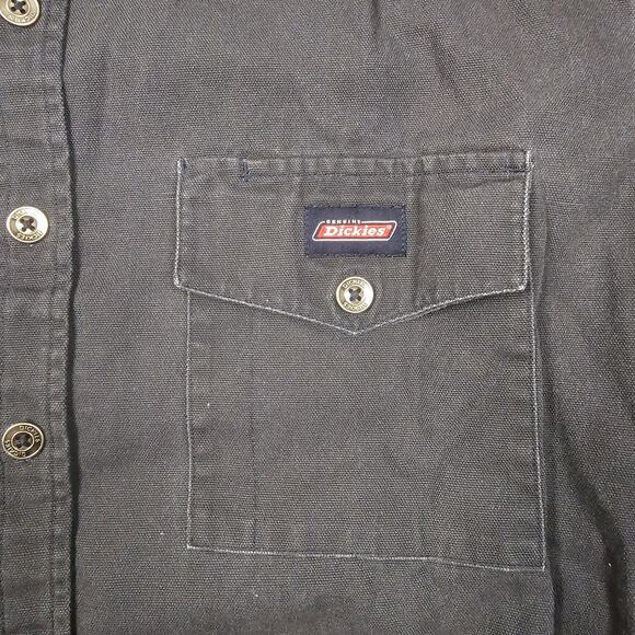 Dickies CPO Shirt Large Canvas Overshirt Workwear Americana Retro Outdoors Biker - Picture 7 of 16